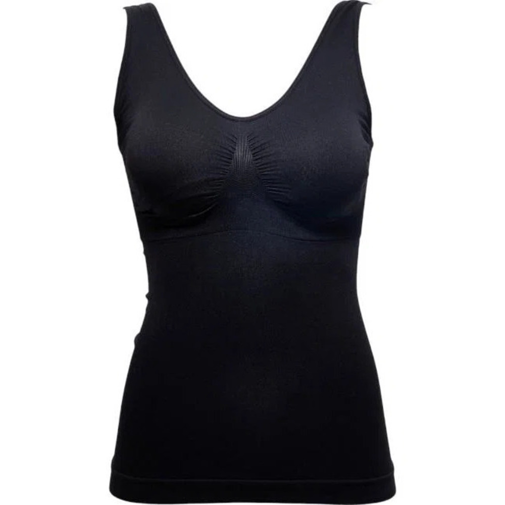 Rhonda Shear Women's Seamless Tank with Removable Pads Black -